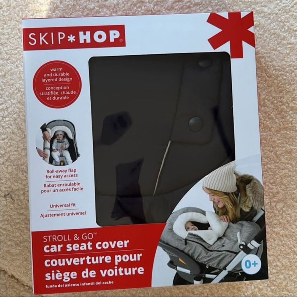 Skip Hop Black Stroll & Go Car Seat Cover